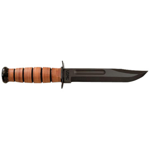 KA-BAR USMC STRAIGHT EDGE, LEATHER SHEATH