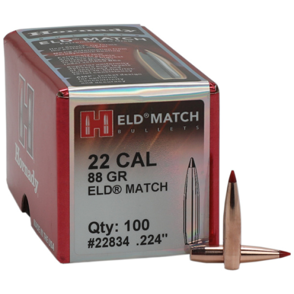 HORNADY ELD MATCH 22CAL 88GR (.224)