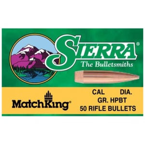 SIERRA MATCHKING 22 CAL 53GR HPBT BULLETS (.224)