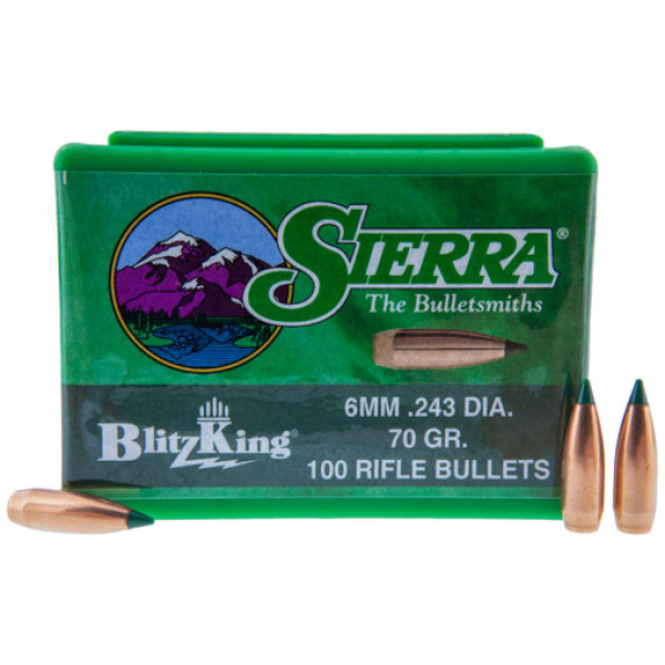 SIERRA BLITZKING BULLETS 6MM 70GR (.243)