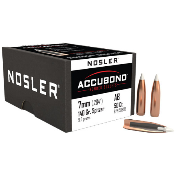 NOSLER ACCUBOND BULLETS 7MM 140GR (.284)