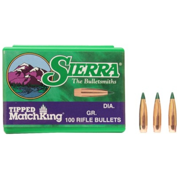 SIERRA TIPPED MATCHKING 30 CAL 125GR BULLETS (.308)