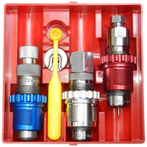 LEE CARBIDE 3-DIE SET 38/357 W/BREECH LOCK BUSHINGS