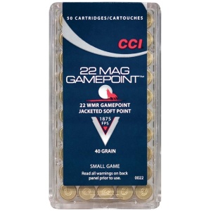 CCI 22 WMR 40GR GAMEPOINT JSP 50RD