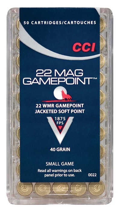 CCI 22 WMR 40GR GAMEPOINT JSP 50RD