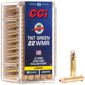 CCI GREEN LEAD FREE 22WMR 50RD