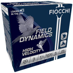 FIOCCHI 20GA 3" 1-1/4OZ #5 - 1200FPS 25RD 10BX/CS