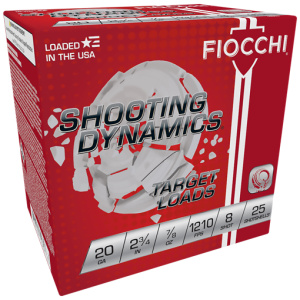 FIOCCHI 20GA 2.75" 7/8OZ #8 - 1210FPS 250RD CASE LOT