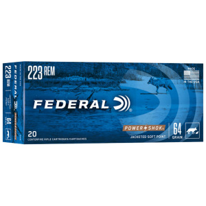 FEDERAL POWER-SHOK 223 REM 64GR SP 20RD