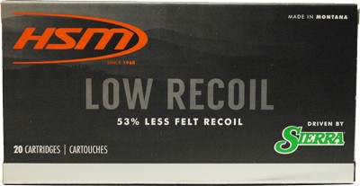 HSM LOW RECOIL 243 WIN 85GR SBT 20RD