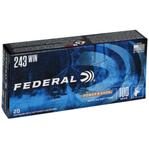 FEDERAL POWER-SHOK 243 WIN 100GR SP 20RD