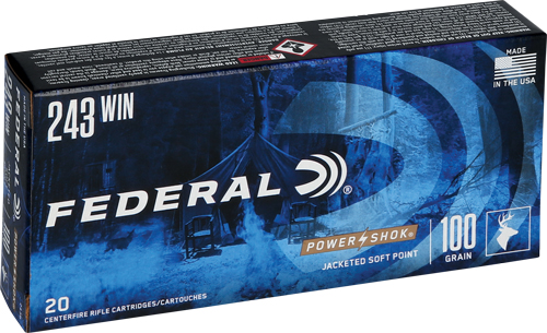 FEDERAL POWER-SHOK 243 WIN 100GR SP 20RD