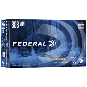 FEDERAL POWER-SHOK 308 WIN 180GR SP 20RD