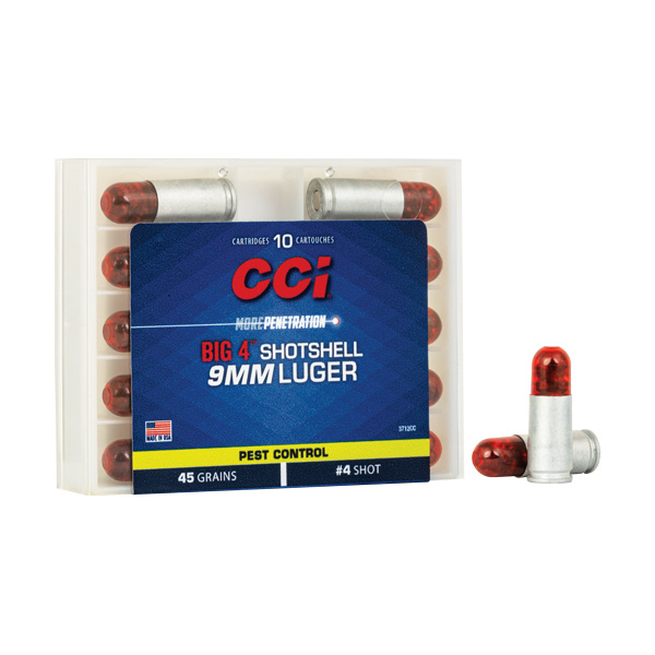 CCI 9MM LUGER SHOTSHELLS 53GR 4-SHOT 10RD