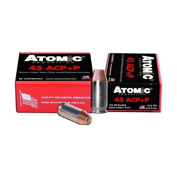 ATOMIC 45 ACP+P 185GR BONDED JHP 20RD