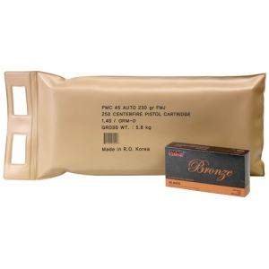 PMC AMMO 45 ACP 230GR FMJ-RN - 250RD BATTLE PACK