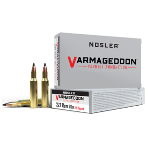 NOSLER VARMAGEDDON 222 REM - 50GR FBT 20RD 10BX/CS