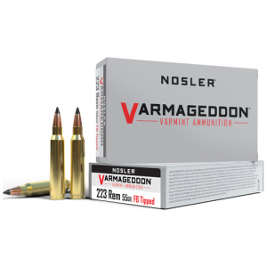 NOSLER VARMAGEDDON 223 REM - 55GR FBT 20RD 10BX/CS