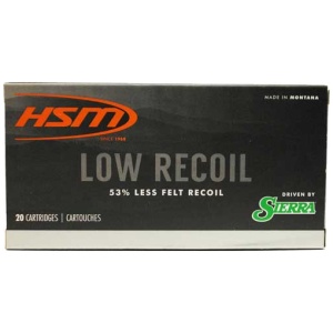 HSM LOW RECOIL 6.5 CM 140GR - SBT 20RD 25BX/CS
