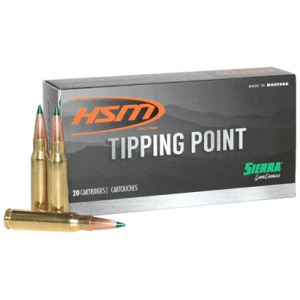 HSM TIPPING POINT 7MM-08 REM 165GR GAMECHANGER 20RD