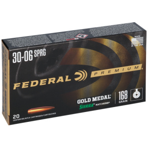 FEDERAL GOLD MEDAL 30-06 168GR MATCHKING 20RD
