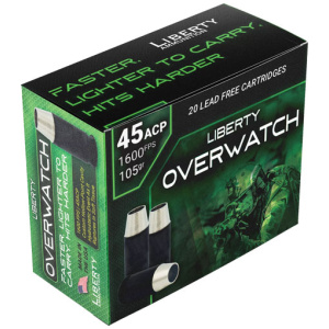 LIBERTY OVERWATCH 45 ACP - 105GR HP 20RD 10BC/CS