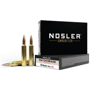 NOSLER MATCH GRADE 28 NOSLER 168GR CUSTOM HPBT 20RD