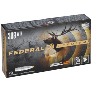 FEDERAL PREMIUM 308 WIN 165GR TROPHY POLY TIP 20RD