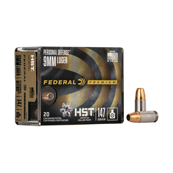 FEDERAL PREMIUM 9MM 147GR HST