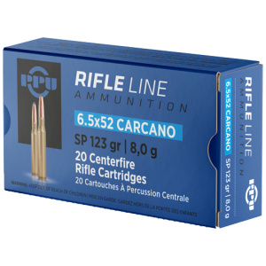 PPU 6.5X52 CARCANO 123GR JSP 20RD