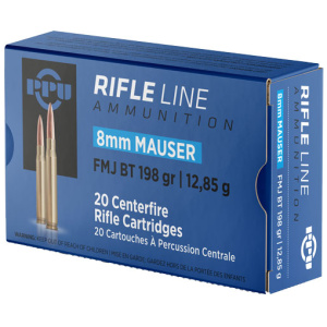 PPU 8MM MAUSER 198GR FMJ 20RD