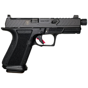 Shadow Systems MR920 War Poet Handgun 9mm Luger 15rd Magazines (2) 4.5" Threaded Barrel Black War Poet Slide Engraving with Night Sights