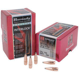 HORNADY INTERLOCK SP 30 CAL 180GR BULLETS (.308)