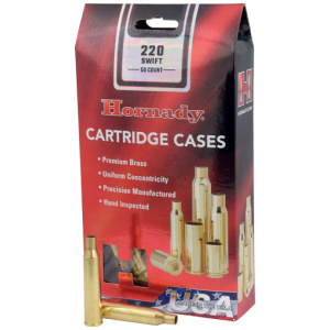 HORNADY UNPRIMED CASES 220 SWIFT 50PK 5BX/CS