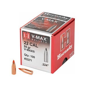 HORNADY V-MAX 22 CAL 55GR (.224)