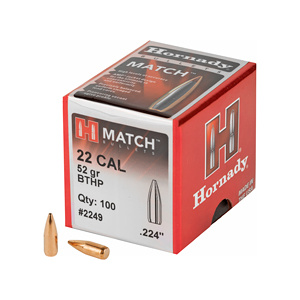 HORNADY MATCH 22 CAL 52GR (.224)