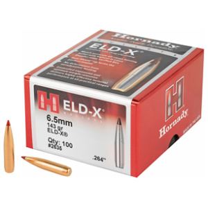 HORNADY ELD-X 6.5MM 143GR BULLETS (.264)