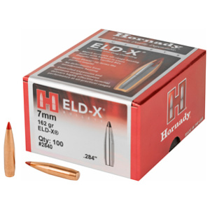HORNADY ELD-X BULLETS 7MM 162GR (.284)