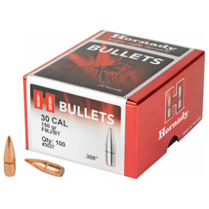 HORNADY FMJ-BT 30 CAL 150GR BULLETS(.308)