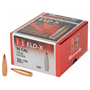 HORNADY ELD-X 30 CAL 178GR BULLETS (.308)
