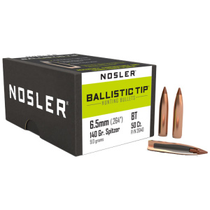 NOSLER BALLISTIC TIP HUNTING 6.5MM 140GR SPITZER (.264)