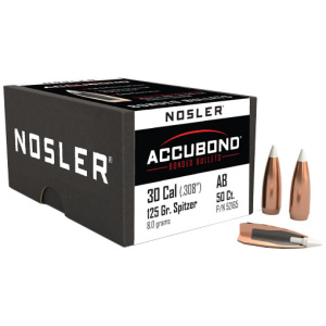 NOSLER ACCUBOND 30 CAL 125GR SBT BULLETS (.308)
