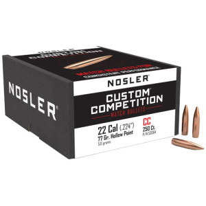 NOSLER CUSTOM COMPETITION 22 CAL 77GR (.224)