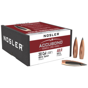 NOSLER ACCUBOND 30 CAL 168GR SBT BULLETS (.308)