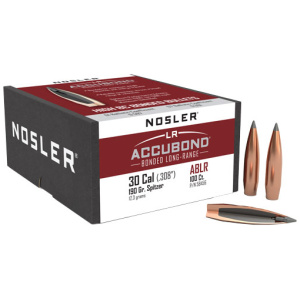 NOSLER ACCUBOND LONG RANGE 30 CAL 190GR BULLETS (.308)