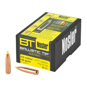 NOSLER BALLISTIC TIP HUNTING 270 CAL 150GR BT (.277)