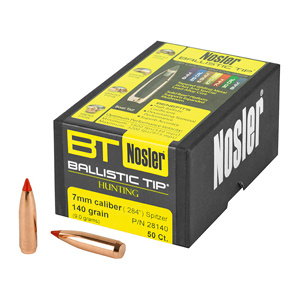NOSLER BALLISTIC TIP HUNTING 7MM 140GR SBT BULLETS (.284)