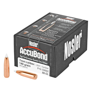 NOSLER ACCUBOND BULLETS 7MM 140GR (.284)