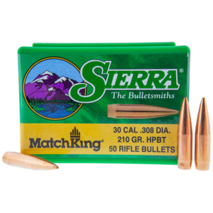 SIERRA MATCHKING 30 CAL 210GR HPBT BULLETS (.308)