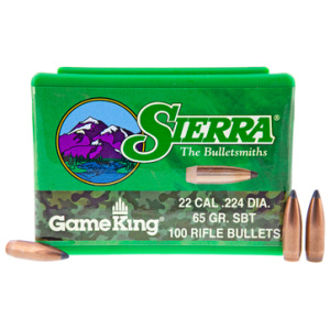 SIERRA GAMEKING 22 CAL 65GR (.224) 100CT